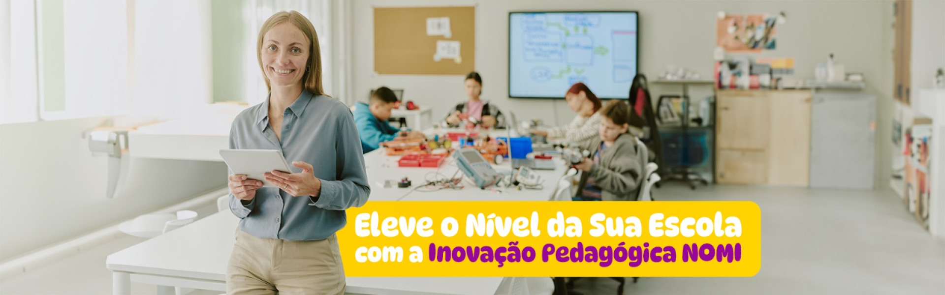 Banner Eleve o Nível Pedagógico de sua Escola